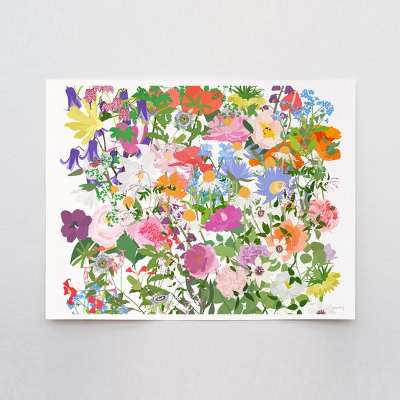 Springtime Millefleur Art Print - Signed and Printed by Jorey Hurley - Unframed or Framed  - 210620