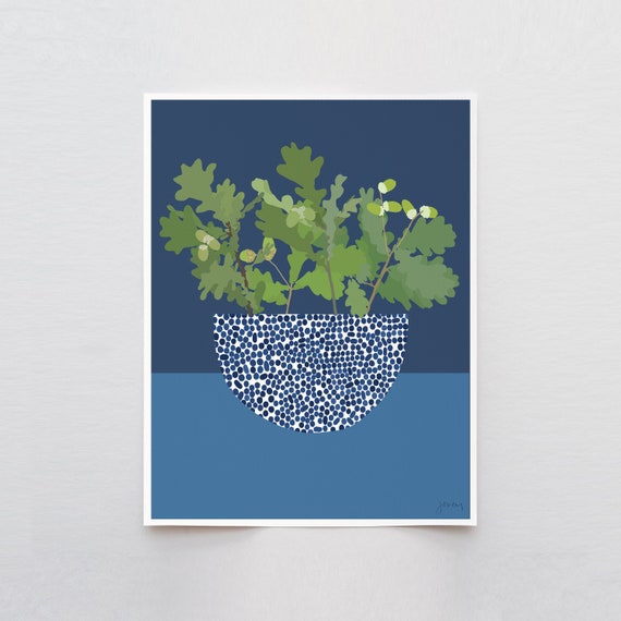 Valley Oak Branches Art Print - Signed and Printed by Jorey Hurley - Unframed or Framed - 201211