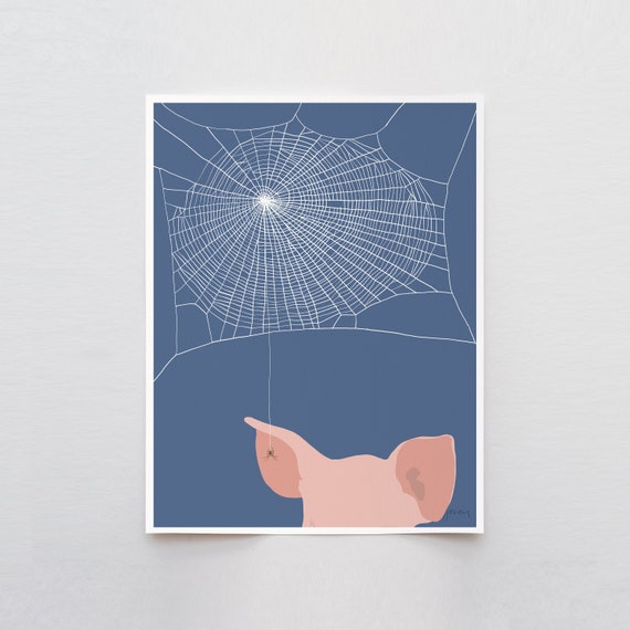 The Spider and the Pig Art Print - Signed and Printed by Jorey Hurley - Unframed or Framed - 121030