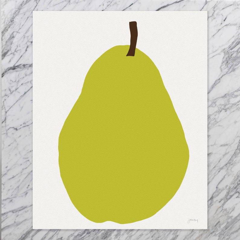 Bartlett Pear Art Print Signed and Printed by Jorey Hurley Unframed or Framed 121212 image 3