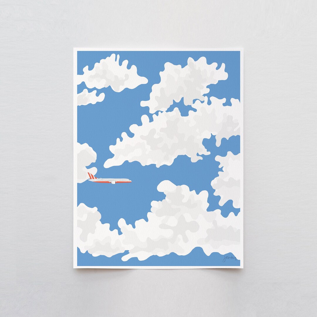 Flying in the Clouds Art Print – Signed by Jorey Hurley - 230221 - Etsy