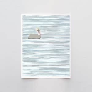 Pelican Art Print - Signed and Printed by Jorey Hurley - Unframed or Framed - 230402