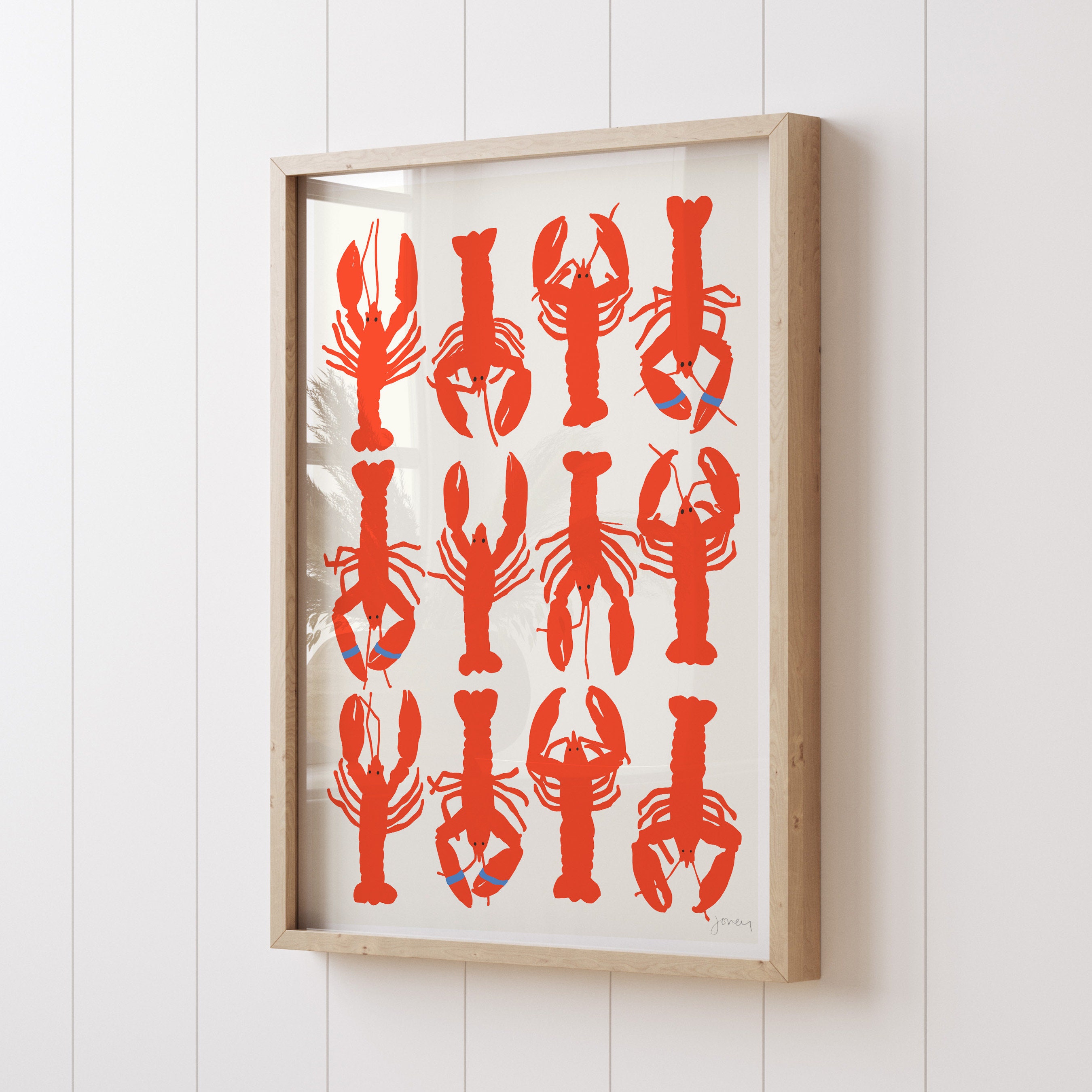 Lobster Pattern Art Print - Signed and Printed by the Artist - Unframed ...