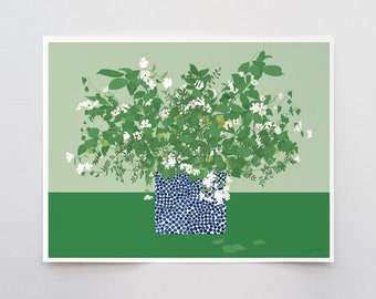 Japanese Snowbell Still Life Art Print - Signed and Printed by Jorey Hurley - Unframed or Framed - 200705