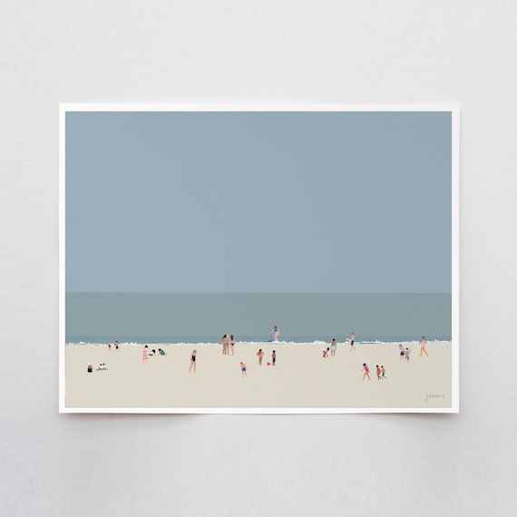 Beach Afternoon Landscape Art Print - Signed and Printed by Jorey Hurley - Unframed or Framed - 250418