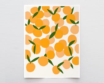 Mandarin Oranges Art Print - Signed by Jorey Hurley - 111222