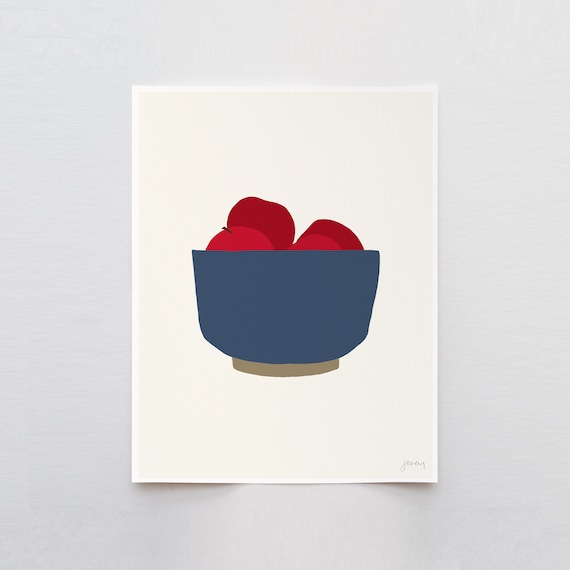 Red Apples Art Print - Signed and Printed by Jorey Hurley - Unframed or Framed - 121001