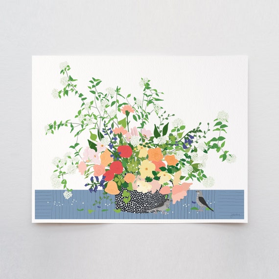 Roses Still Life Abstract Art Print - Signed and Printed by Jorey Hurley - Unframed or Framed - 200617