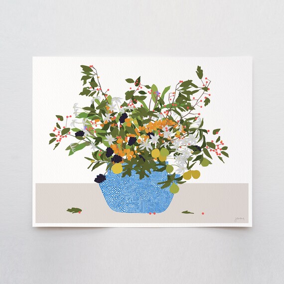Kumquats Abstract Still Life Art Print - Signed and Printed by Jorey Hurley - Unframed or Framed - 210309