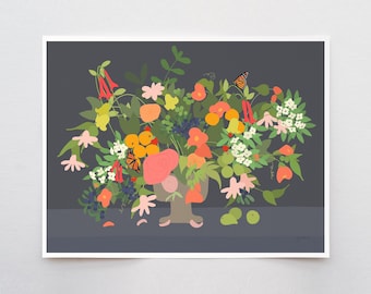 Poppies Art Print – Signed Floral Still Life by Jorey Hurley - 191214