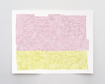 Pink Polka Dots Abstract Art Print - Signed and Printed by Jorey Hurley - Unframed or Framed - 200216