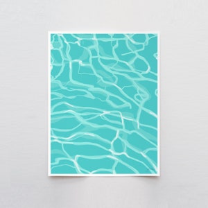 Swimming Pool Water Art Print - Signed and Printed by Jorey Hurley - Unframed or Framed - 130430