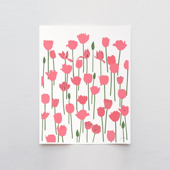 Big Love Tulips Art Print - Signed and Printed by Jorey Hurley - Unframed or Framed - 240414