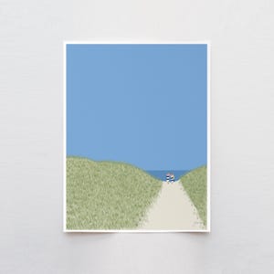 Daughters in Beach Dunes - Signed by Jorey Hurley - Coastal Wall Art - 240804