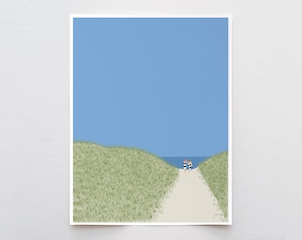 Daughters in Beach Dunes - Signed by Jorey Hurley - Coastal Wall Art - 240804