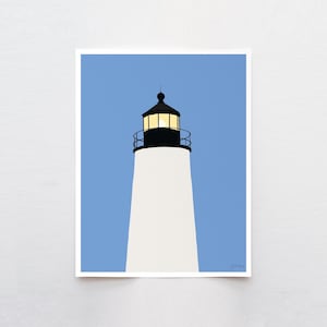 Pemaquid, lighthouse wall art, signed print by Jorey Hurley