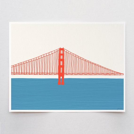Golden Gate Bridge Art Print - Right - Signed and Printed by Jorey Hurley - Unframed or Framed - 150325