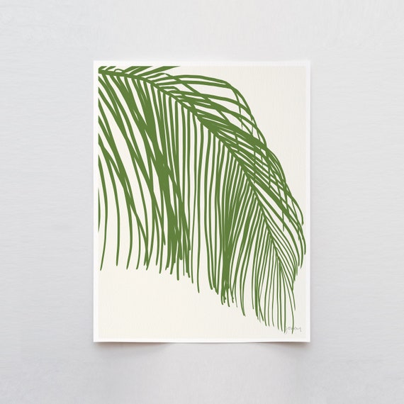 Feathered Palm Frond Art Print - Signed and Printed by Jorey Hurley - Unframed or Framed - 210301