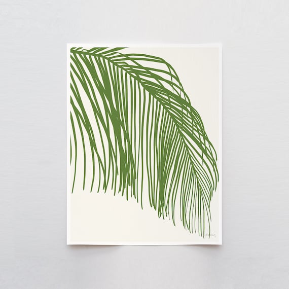 Palm Frond Art Print - Signed and Printed by Jorey Hurley - Unframed or Framed - 210301