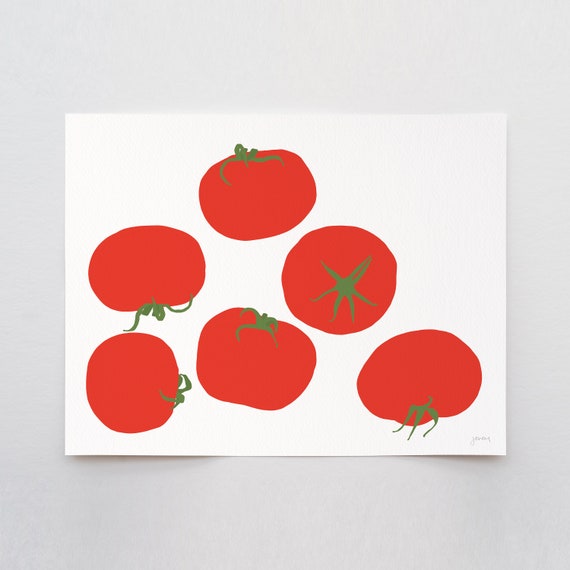 Bunch of Tomatoes Art Print - Signed and Printed by the Artist - Unframed or Framed - 230825