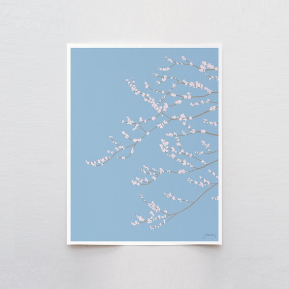Cherry Blossom Branches Art Print - Signed and Printed by Jorey Hurley - Unframed or Framed - 120126