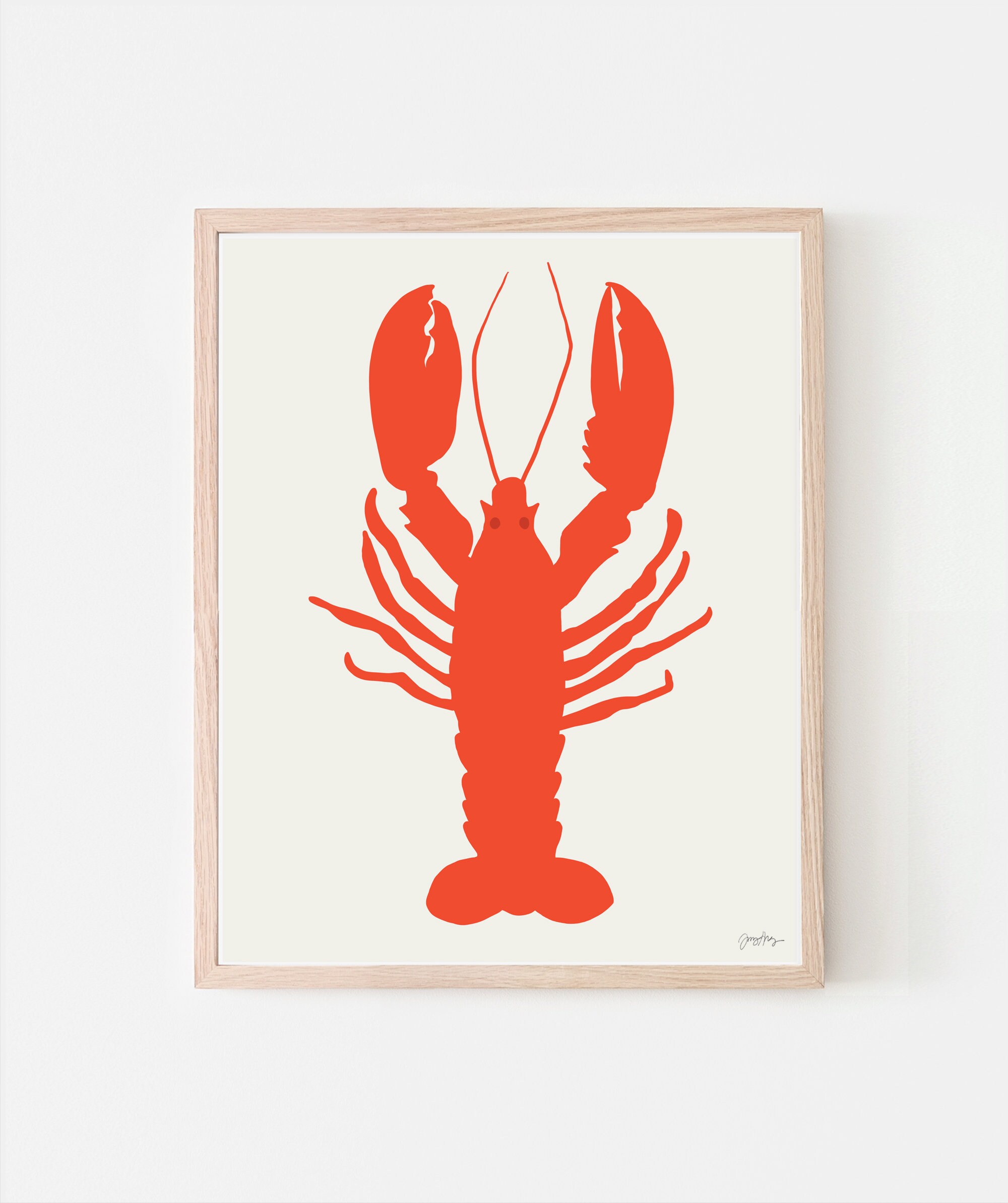 Lobster Art Print - Signed and Printed by the Artist - Framed or ...