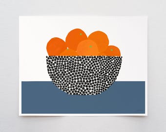 Bowl of Oranges Horizontal Art Print - Signed by Jorey Hurley -  200616