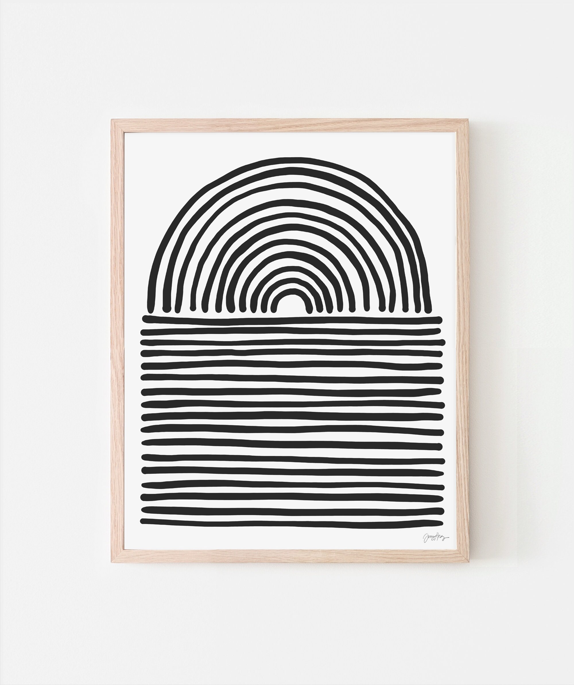 Striped Abstract Art Print. Signed. Available Framed or Unframed. 200221.