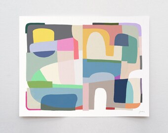 Geometric Abstract Art Print signed by Jorey Hurley - 180405