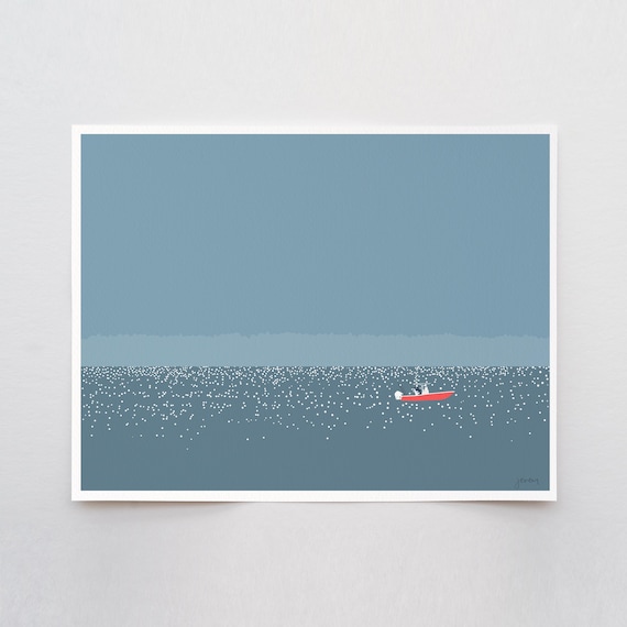 Fishing Boat Art Print - Signed and Printed by Jorey Hurley - Unframed or Framed - 250119