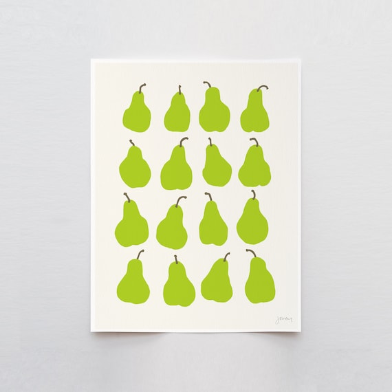 Pears Art Print - Signed and Printed by Jorey Hurley - Unframed or Framed - 111115