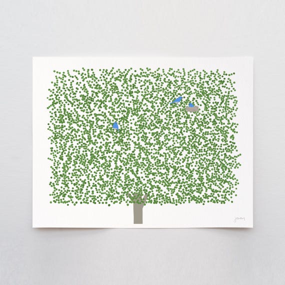 Summer Maple Landscape Art Print - Signed and Printed by Jorey Hurley - UnFramed or Framed - 250326