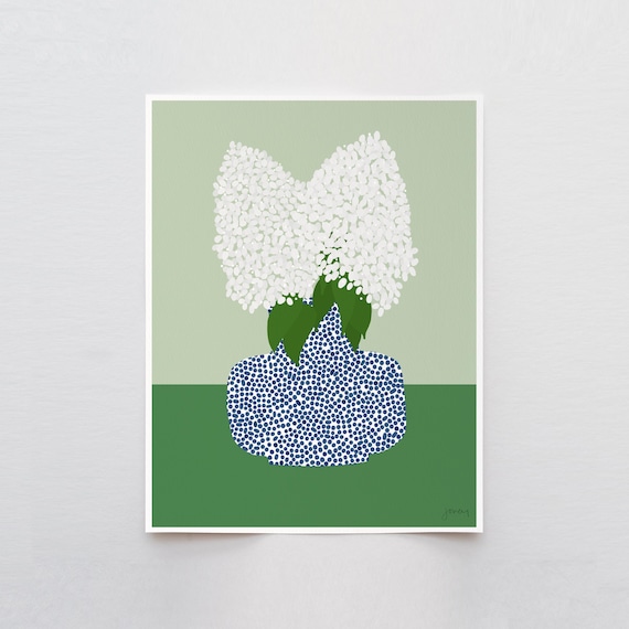 Limelight Hydrangea Still Life Art Print - Signed and Printed by Jorey Hurley - Unframed or Framed - 241006