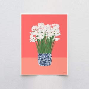 Paperwhites Art Print - Signed and Printed by the Artist - Unframed or Framed - 220428