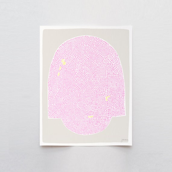 Pink Dot Abstract Art Print  - Signed and Printed by Jorey Hurley - Unframed or Framed - 190926