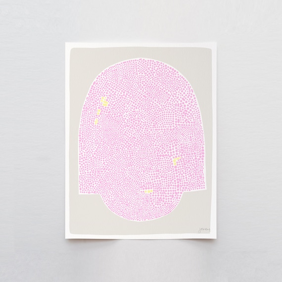 Pink Dots Abstract Art Print  - Signed and Printed by Jorey Hurley - Unframed or Framed - 190926