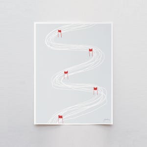 Ski Race Art Print - Signed and Printed by Jorey Hurley - Unframed or Framed - 140217