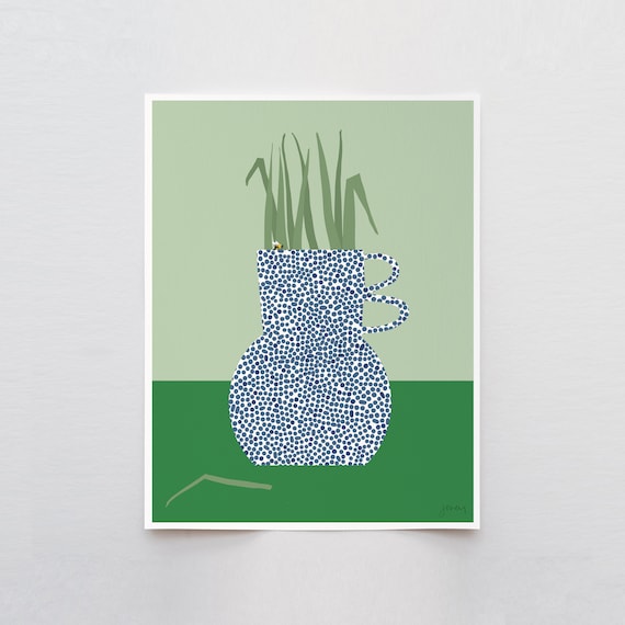 Sedge Grass Still Life Art Print - Signed and Printed by Jorey Hurley - Unframed or Framed - 201019