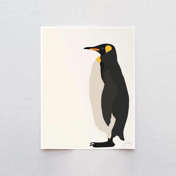 Emperor Penguin Art Print - Signed and Printed by Jorey Hurley - Unframed or Framed - 151203