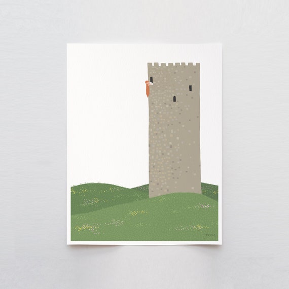 Rapunzel's Tower Art Print - Signed and Printed by Jorey Hurley - Unframed or Framed - 200713