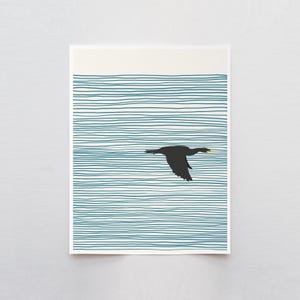 Lámina artística "Cormorán en vuelo" - Firmada por Jorey Hurley - 130410