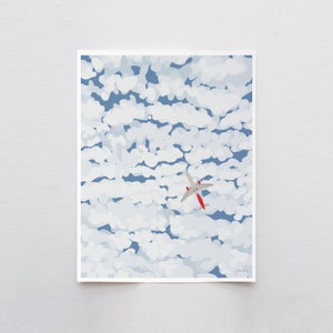 Plane Overhead Art Print - Signed and Printed by the Jorey Hurley - Unframed or Framed - 140130