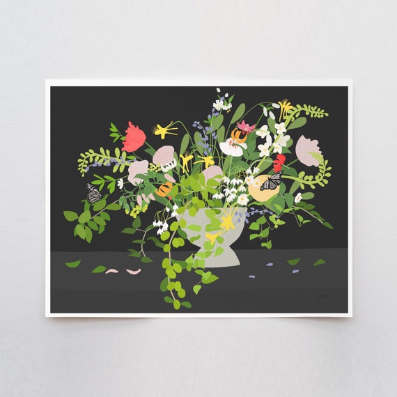Tulip Abstract Still Life Art Print - Signed and Printed by Jorey Hurley - Unframed or Framed - 200110