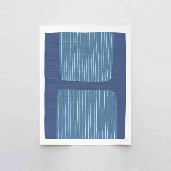 Blue Calming Abstract Art Print - Signed and Printed by Jorey Hurley - Unframed or Framed - 190326