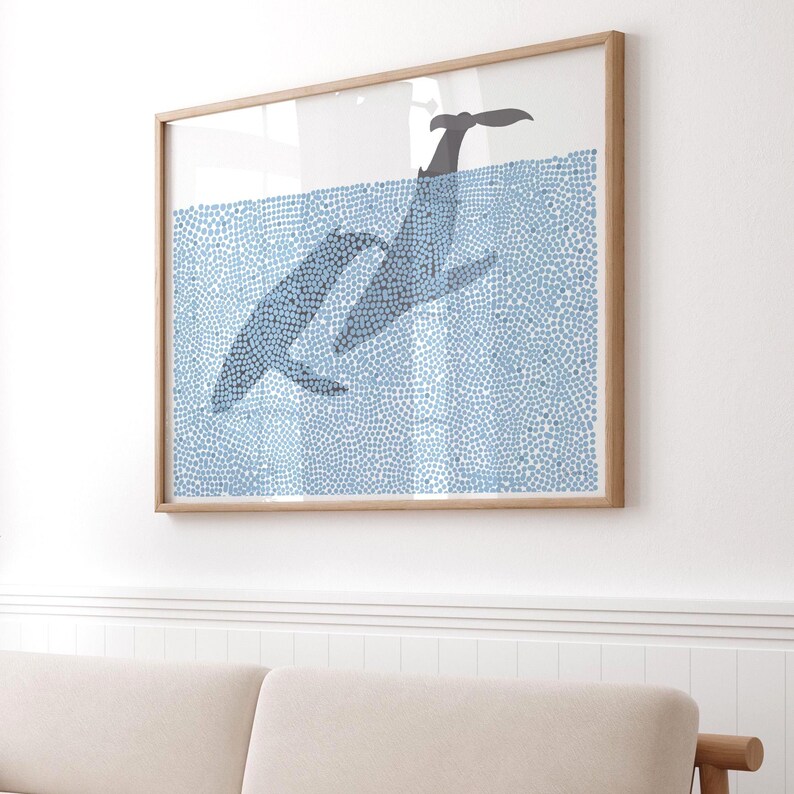 Two Humpback Whales Art Print - Signed by Jorey Hurley - 250118 image 2
