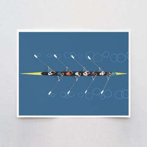 Rowing Art Print - Signed by Jorey Hurley - 250427