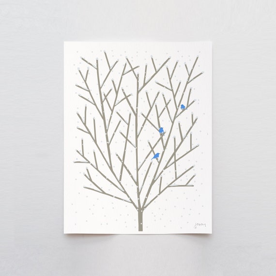 Winter Maple Abstract Art Print - Signed and Printed by Jorey Hurley - Unframed or Framed - 231210