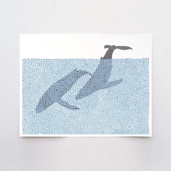 Two Humpback Whales Art Print - Signed by Jorey Hurley - 250118