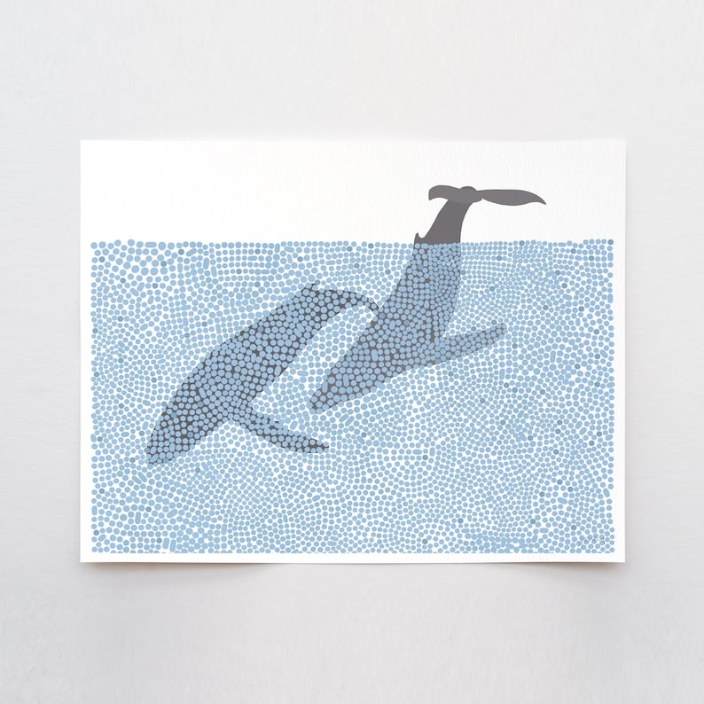 Two Humpback Whales Art Print - Signed by Jorey Hurley - 250118 image 1
