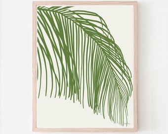 Palm Frond Print. Art Printed and Signed by Artist. Available Framed or Unframed. 210301.